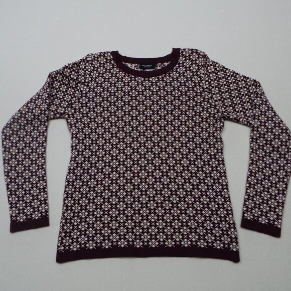 Holebrook Sweden Burgundy Nordic Cotton Sweater Size Small - Picture 1 of 9